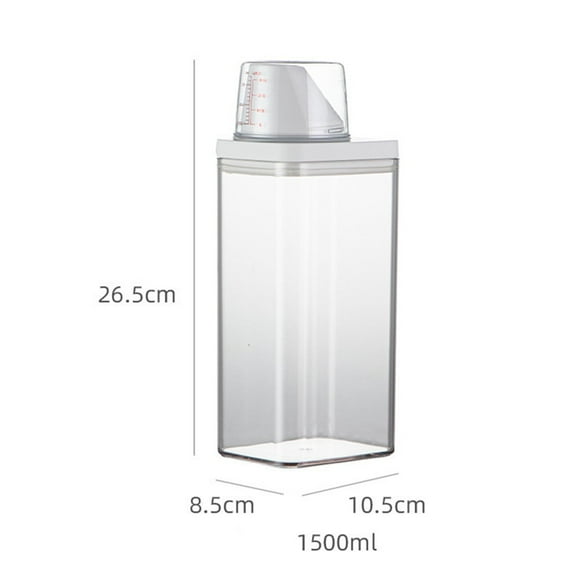 700-1900ML Airtight Laundry Detergent Dispenser Powder Storage Box Washing Powder Liquid Container W/Lids Jar With Measuring Cup