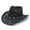 Black, variant on Womens Mens Western Cowboy Summer Hat Shapeable Straw Hat Hollowed Out Sun Hat Country Concert Rodeo Dress Up