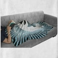 thumbnail image 5 of Kokopelli Soft Flannel Fleece Throw Blanket, Modernized Music Fertility Fruitfulness Tribe Starbursts, Cozy Plush for Indoor and Outdoor Use, 60" x 80", Aqua Charcoal Grey, by Ambesonne, 5 of 5