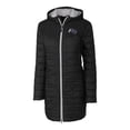 thumbnail image 2 of Women's Cutter & Buck Black Stephen F Austin Lumberjacks Vault Rainier Primaloft Eco Hooded Long Coat, 2 of 3