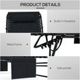 thumbnail image 4 of Outsunny Folding Chaise Lounge, Padded Reclining Tanning Chair, Black, 4 of 9