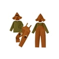 thumbnail image 2 of RUINIXCW Kids Scarecrow Boys Tops Patchwork Overalls and Hat Cosplay for Halloween Holiday Outfit, 2 of 9