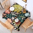 thumbnail image 2 of Pioneer Flower Floral Print Pattern Square Tablecloth,Waterproof Square Table Cover,Wipeable Spillproof Washable Table Cover for Home Kitchen Party Decor 42"X42"(107x107cm), 2 of 6