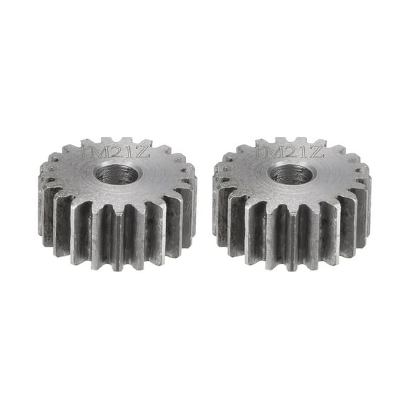 Uxcell Straight Spur Gear 6mm Inner Aperture 21T 1 Module 45# Steel Motor Gear, 2Pack