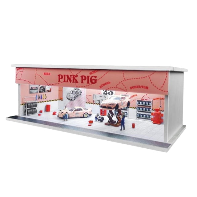Vitrina de Exposición Strade Fareast Limited para modelo de vehículo Cerdo rosa 1/64
