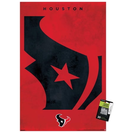 NFL Houston Texans - Logo 25 Wall Poster with Push Pins 22.375 x 34
