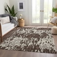 thumbnail image 6 of HomeRoots 677788 9 x 12 ft. Brown, Ivory & Taupe Striped Washable Machine Made Rectangle Area Rug with UV Protection, 6 of 9