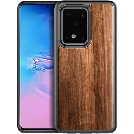 Nagebee Case for Samsung Galaxy S20 5G, [Real Natural Walnut Wood], Ultra Slim Protective Bumper Shockproof Phone Cover (Every Piece is Unique) - Wood