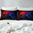thumbnail image 3 of Erosebridal Gradient Gamer Comforter Cover Twin,Neon Gamepads Bedding Twin Size,Video Game Duvet Cover Twin,Lightweight Geometric Room Decoration(No Comforter),Reversible,3pcs, 3 of 7