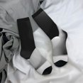 thumbnail image 5 of Vsdgher Black White Fluid Sculpture Crew Socks for Men & Women, Breathable Casual Athletic Ankle Socks, 5 of 6