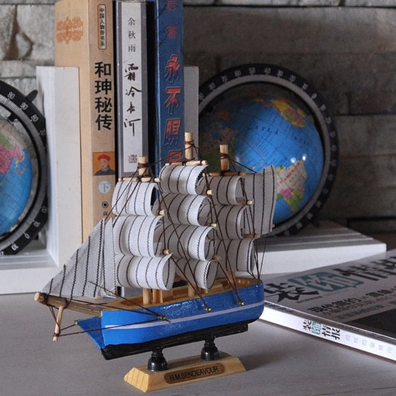 MEIBUTYUP Nautical Sailboat Model for Tabletop Decor, Coastal Beach House Decoration, Set of 1, Ocean