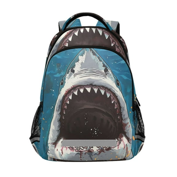 ALAZA Shark Big Mouth Backpack Elementary School Bag Bookbag Travel Rucksack