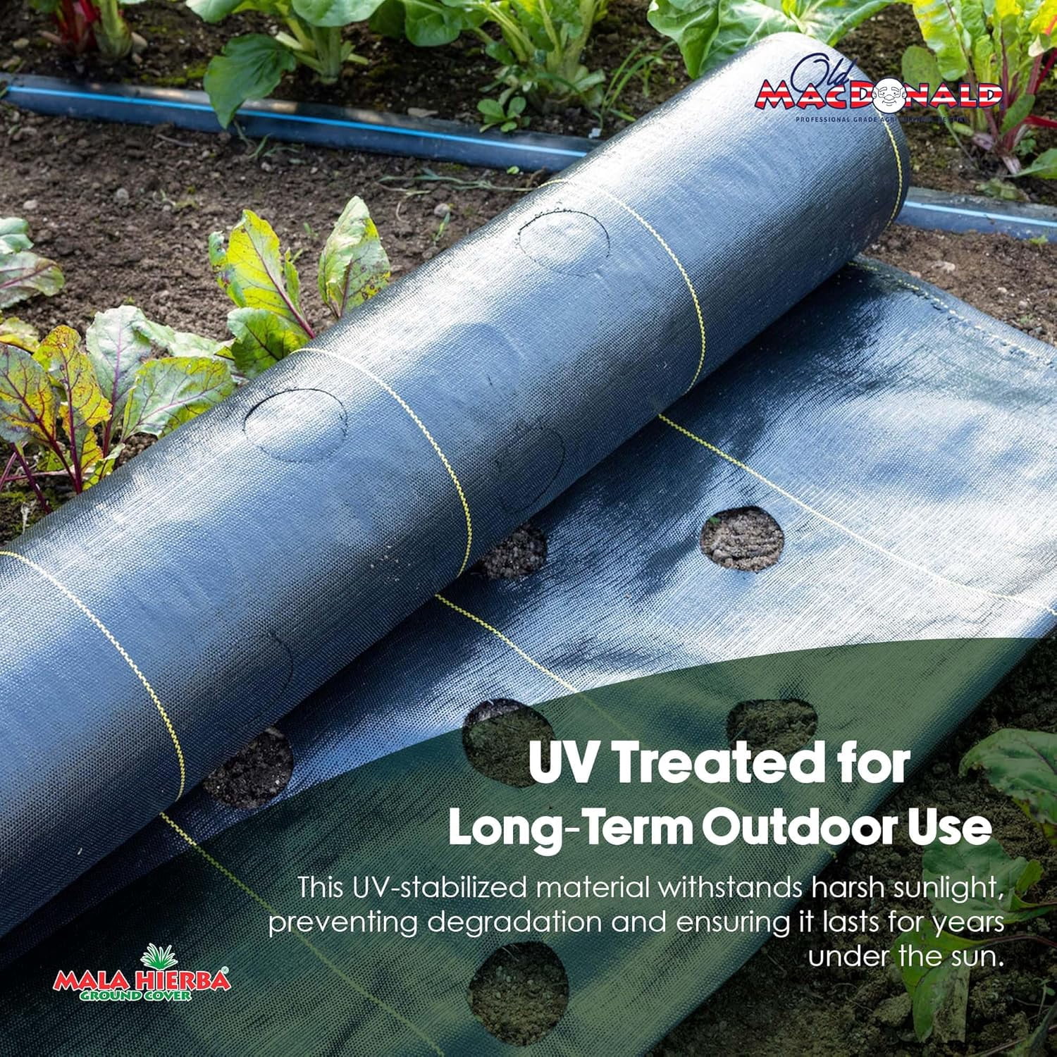 12ft x 300ft (3.66m x 91.44m) Professional Grade Ground Cover Heavy Duty 3.2OZ Weed Barrier Woven Control Fabric Geotextile Fabric for Landscaping Folded