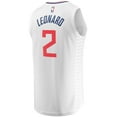 thumbnail image 3 of Men's Fanatics Branded Kawhi Leonard White LA Clippers Fast Break Player Jersey - Association Edition, 3 of 3