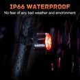 thumbnail image 3 of Syzplnwy Smart Brake Sensing Bike Tail Light - USB Rechargeable, IP66 Waterproof, 6 Bright Red LED Modes for Night Riding Safety, 1Pc, 3 of 8