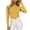 Yellow, variant on Lenpel Womens Long Sleeve Tops Fall Ribbed Knit Mock Neck Pullover Sweaters Casual Slim Fit Basic Blouses