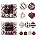 thumbnail image 4 of Velvet Ornaments for Christmas Tree - 48Pcs Christmas Ball Ornaments Christmas Tree Decoration Holiday Multiple Styles Ornaments for Christmas Trees Party Ball Decoration Christmas Decorations, 4 of 7