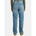 thumbnail image 3 of Time and Tru Women's High Rise Straight Jeans with Carpenter Details, 30" Inseam, Sizes 0-20, 3 of 5