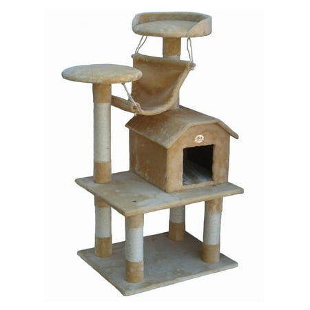 Go Pet Club 49.5 in. Beige with Hammock and Condo