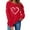 006 Red, variant on Valentines Sweatshirts for Women Love Heart Graphic Pullover Crewneck Long Sleeve Tops Valentine's Day Sweatshirt