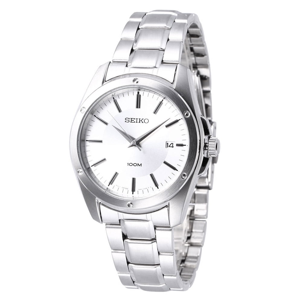 seiko men's silvertone