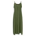 thumbnail image 4 of Jumpsuit Women'S High Waisted Wide Leg Loose Jumpsuit Casual Suspenders With Long Pants Zipper Jumpsuit,Green Women'S Polyester Jumpsuit L, 4 of 5