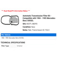 thumbnail image 2 of Automatic Transmission Filter Kit - Compatible with 1984 - 1985 Mercedes-Benz 500SEL, 2 of 2