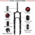 thumbnail image 3 of KRSEC MTB Bike Suspension Forks Straight Manual Mechanical/Air Disc Brake Bicycle Fork, 3 of 7
