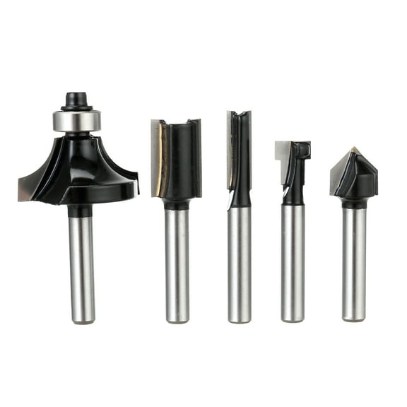 Hyper Tough 5 Piece Carbide Router Bit Set