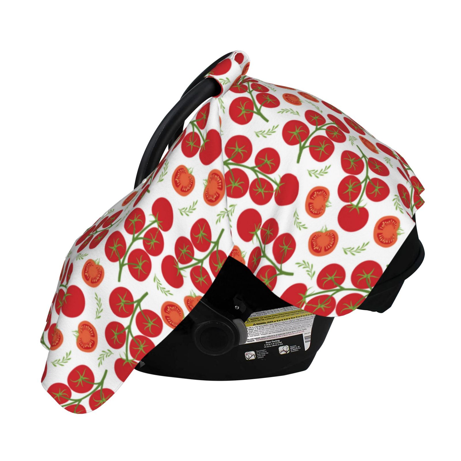 Naloa Tomato Baby Car Seat Cover, Breathable Baby Carrier Cover, Multiuse Baby Carrier Cover & Nursing Breastfeeding Cover