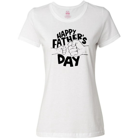 Inktastic Happy Father's Day Parent-Child Fist Bump Women's T-Shirt