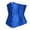Blue, variant on Women's Gothic Classic Satin Lace Up Boned Underbust Corset Bustiers Top Navy Blue S