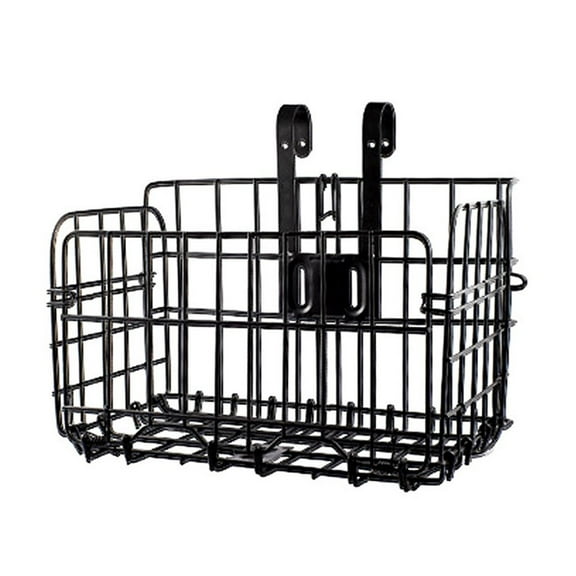 Vikakiooze Bike Basket Wire Mesh Fold-Up Bicycle Front Handlebar Storage Rear Hanging