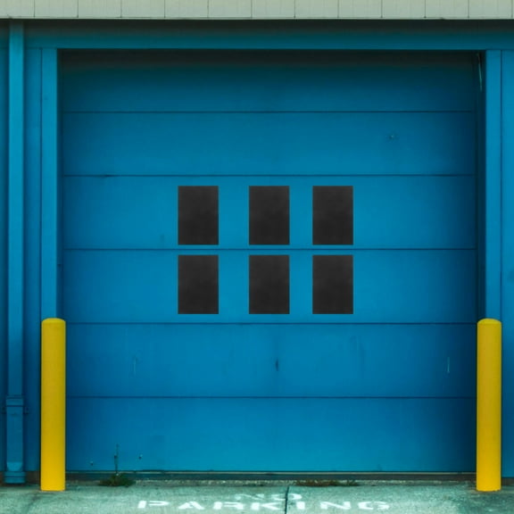 UPOUART Magnetic Windows Garage Door Decorative Hardware 16Pcs High Glossy Black PVC 5.89x3.93x0.04in