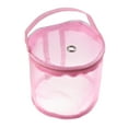 thumbnail image 1 of BRIGHTFUFU Bolsa de almacenamiento de hilo de lana para tejer Bolsa de almacenamiento con gancho de ganchillo Bolsa de malla con asa de nailon (rosa), 1 of 7