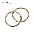 thumbnail image 3 of Metal O Anillos, 15uds 40mm(1,57") ID 3mm Grosor Multiuso Sin-Soldar O-Anillo Hebilla para Artesanía Cinturón Monedero Bolso Fabricación Herraje, Bronce Tono, 3 of 6
