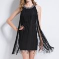 thumbnail image 2 of Sngxgn Women's Print A-Line Mini Dress Long Sleeves(Black,One Size), 2 of 4