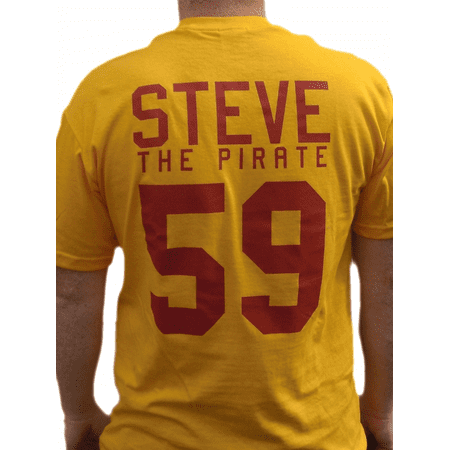 Steve The Pirate #59 Average Joe's Jersey T-Shirt Dodgeball Movie Costume Gift