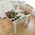 thumbnail image 2 of COMIO Washable for Home Kitchen Outdoor Decoration Cottagecore Frog on Mushroom Eating Lunch with Hot Sauce Square Tablecloth White, 2 of 7