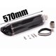 thumbnail image 2 of Motorcycle Exhaust Length 570 mm Exhaust Escape Pipe Motorcycle Silencer Escapamento 57 cm Silencer Tailpipe Exhaust Silencer, 2 of 5