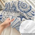 thumbnail image 4 of Twin XL Size Fitted Sheet Set - Navy Blue Coastal 2 Piece Bedding Sets 16" Deep Pocket Fitted Sheet with 1 Pillowcases, Nautical Ocean Shell Starfish Sea Rustic Brushed Microfiber Hotel Bed Sheets, 4 of 9