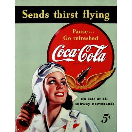 Coca Cola Sign - Coca- Cola Tin Sign - 12.5x16
