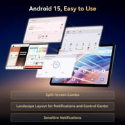 Android 15 Tablet,2026 Latest Android Tablets with Keyboard 18GB+128GB/2TB, 10 Inch Tablet with Pen, 6000mAh, 1080P, 5G WiFi, Bluetooth5.0, GPS, OTG, 2 Speaker