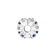 thumbnail image 4 of 925 Sterling Silver Blue&Clear Cubic Zirconia Clip Charm for Bracelet Charms Bangle Pendant Jewelry, 4 of 4