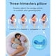 thumbnail image 3 of Almohada de embarazo QUEEN ROSE Cooling en forma de E con cuña morada, 3 of 7