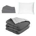 thumbnail image 1 of Edredón Dos vistas Individual Rogga Gris Oxford - Gris Perla + Sábanas Basic + Almohada Osos, 1 of 8