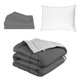 thumbnail image 1 of Edredón Dos vistas Individual Rogga Gris Oxford - Gris Perla + Sábanas Basic + Almohada Osos, 1 of 8