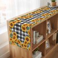 thumbnail image 6 of Table Runners 70 Inches Long Dress Scarves, Sunflowers Farmhouse Coffee/Dining/Kitchen Table Decor, Holiday Table Runner, Farmhouse Summer Floral Black White Plaid 13x70 Inch, 6 of 9