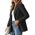 thumbnail image 5 of 2026 Summer Women's Casual Blazer Jacket - Lightweight Fully Lined Classy Work Office Button Suit with Pockets Black XL, 5 of 6