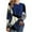 Blue, variant on Otvok Fall Shirts Womens Tops Long Sleeve Print Loose Blouse